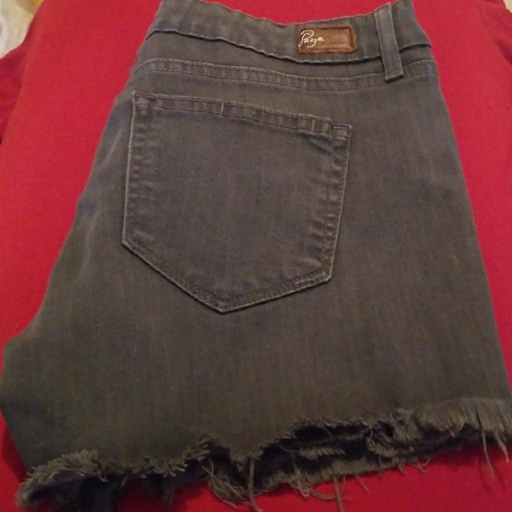 Paige gray denim shorts