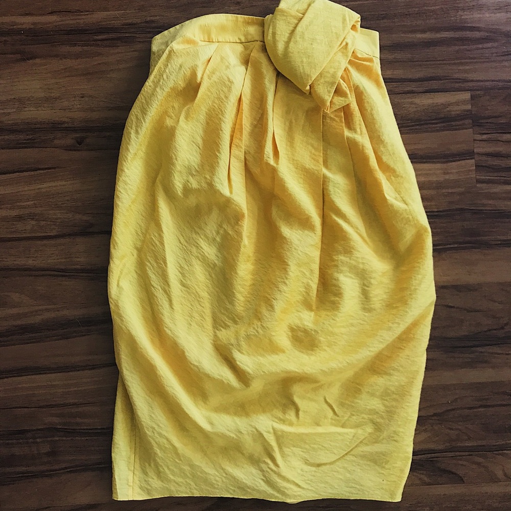 3.1 Phillip Lim yellow strapless dress