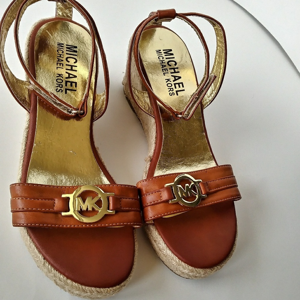 Michael Kors Kids Girls Wedges Ankle Strap Tweed