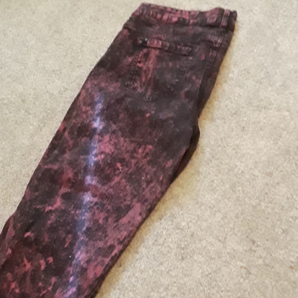 Pink violet skinny jeans