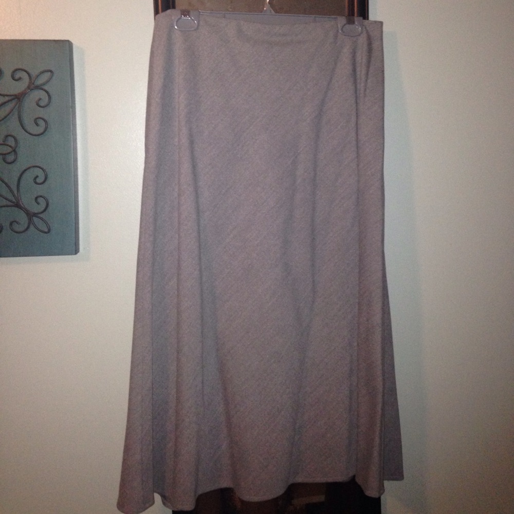 Plain wool dress skirt.