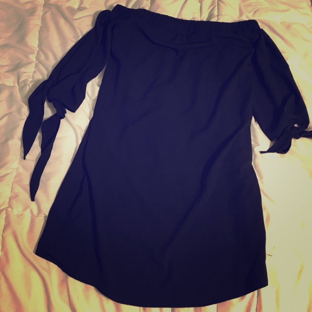 Black off the shoulder dress