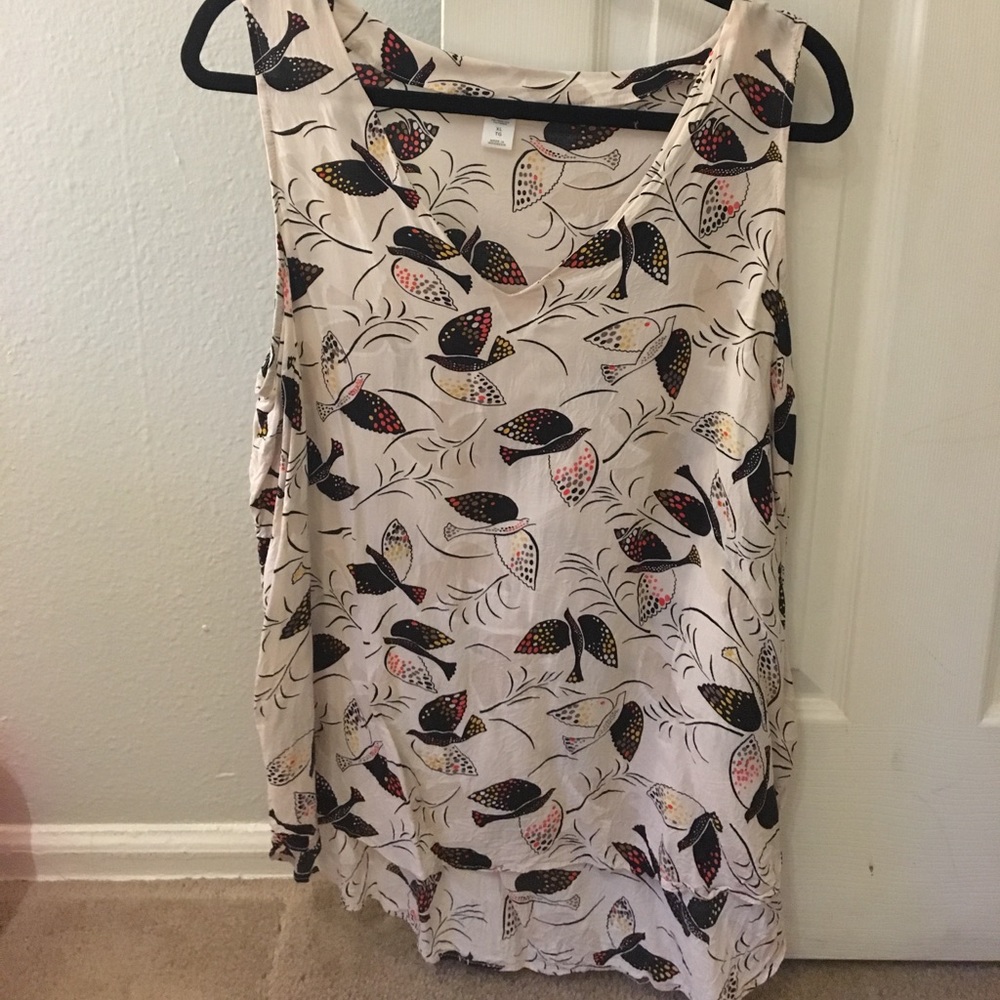 Old navy bird blouse short sleeve
