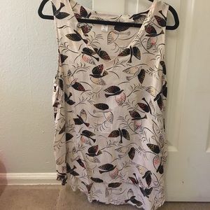 Old navy bird blouse short sleeve
