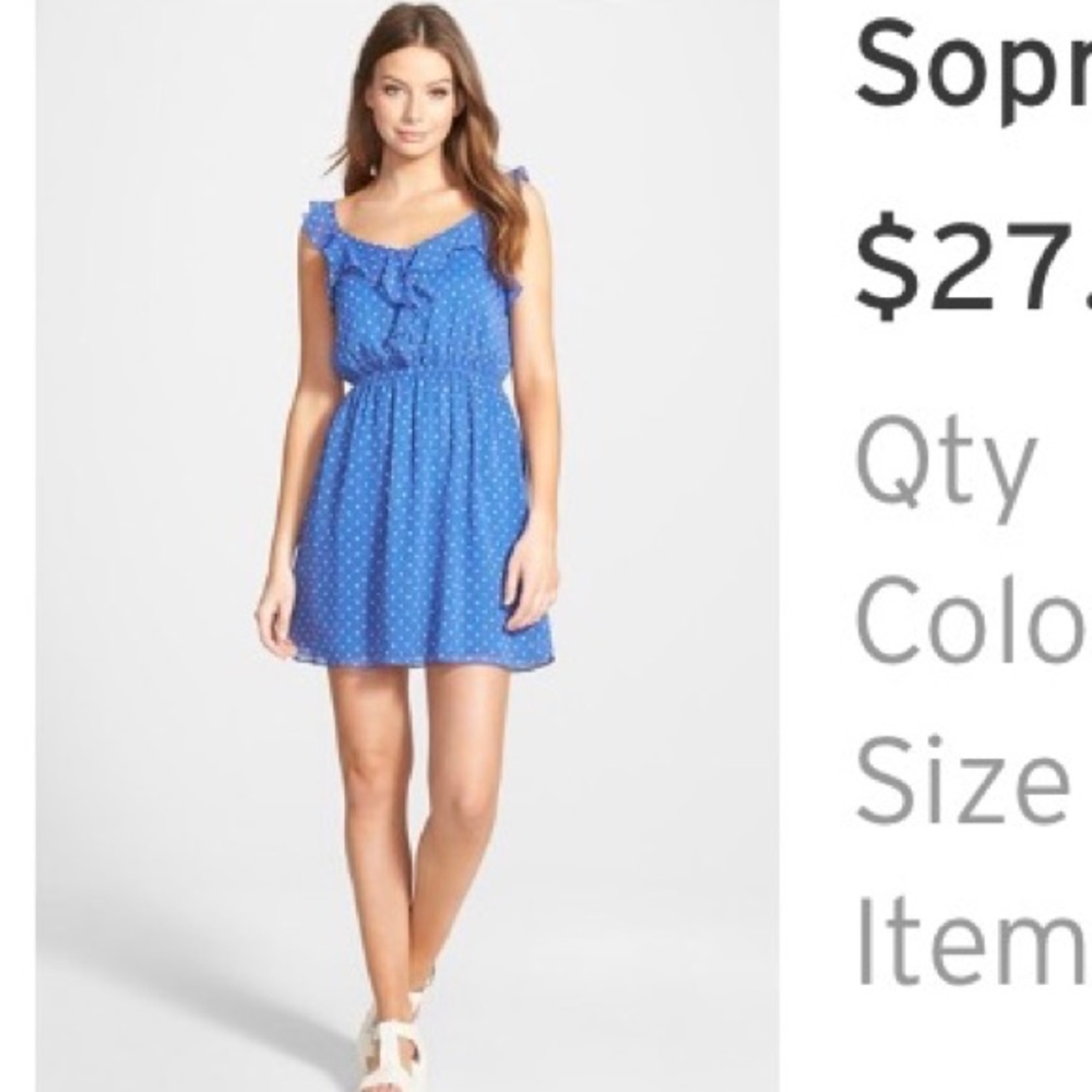 Soprano Blue A-Line Dress