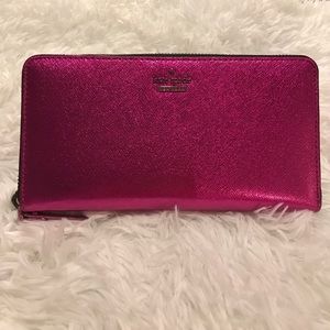 Brand New Kate Spade Metallic Lacey Wallet