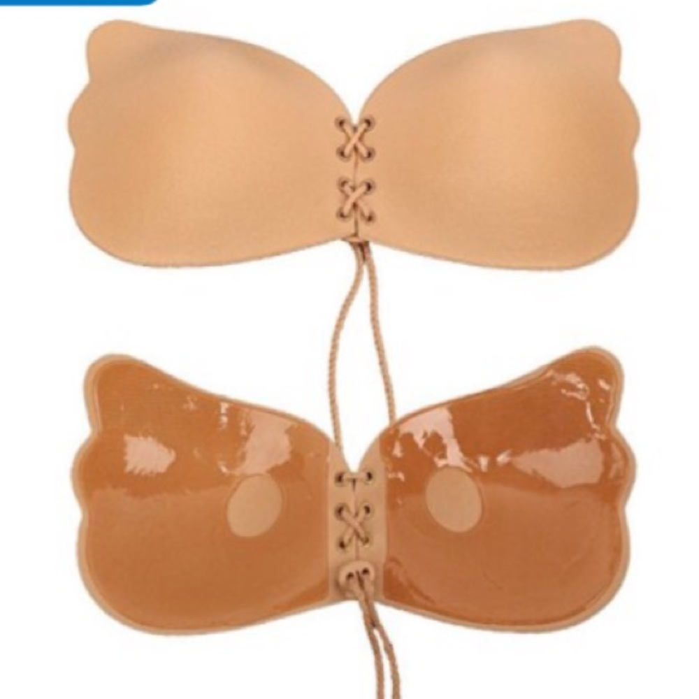 Strapless backless sticky push up bra