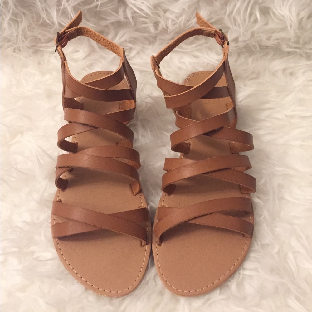 Brown gladiator sandals