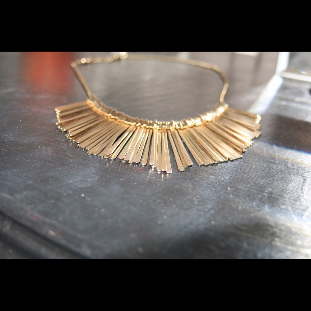 Gold statement necklace