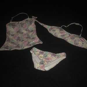 3 piece Bandeau top set