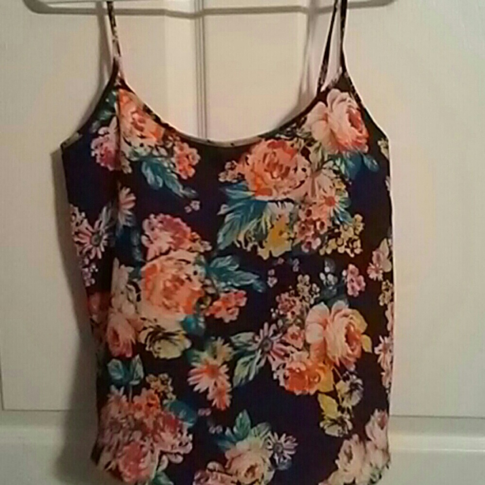 Nordstrom/Ambience Apparel Floral open-back tank