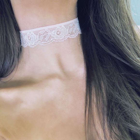Jewelry - Light Pink Elastic Lace Choker Jewelry - Light Pink Elastic Lace Choker