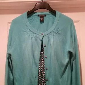 Silky tank and cardigan sweater