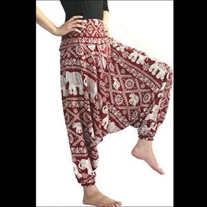 Burgundy Elephant Pants