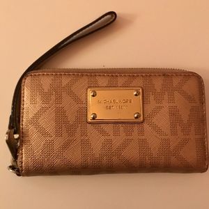 Michael Kors Rose Gold / Pink Wrist Wallet