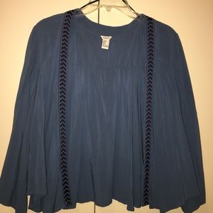 Blue Embroiled Kimono