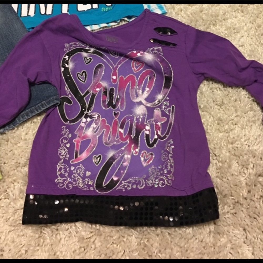 4/$50 Justice longsleeve top 6 prelovedbutnice
