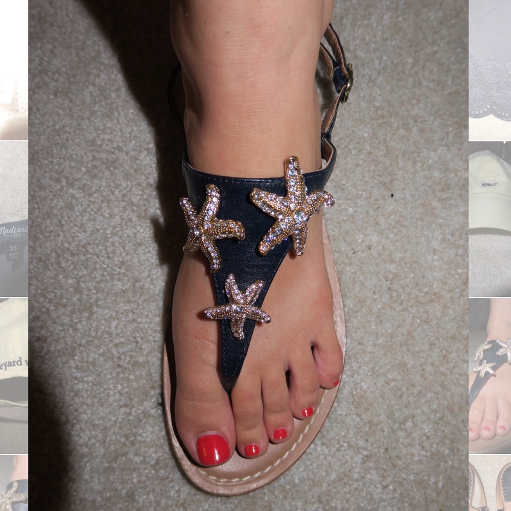 Strappy, starfish sandals