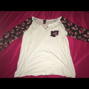 Floral Baseball Top