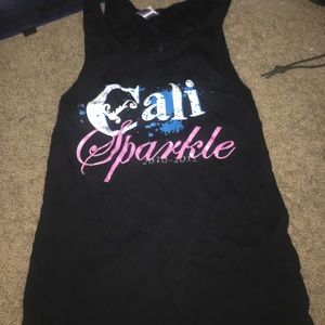 Cali Sparkles worlds tank top