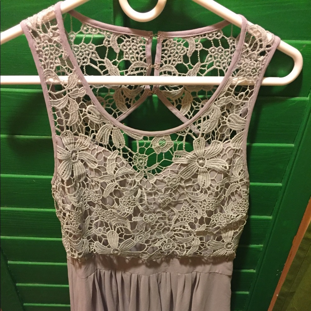 Floor length bridesmaids dress