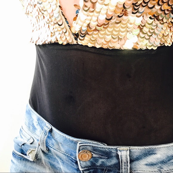 DO & BE SEQUIN PALLET BODYSUIT MESH #A34 - Picture 5 of 8