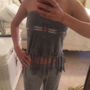 New with tags !! Boho/Aztec fringe top