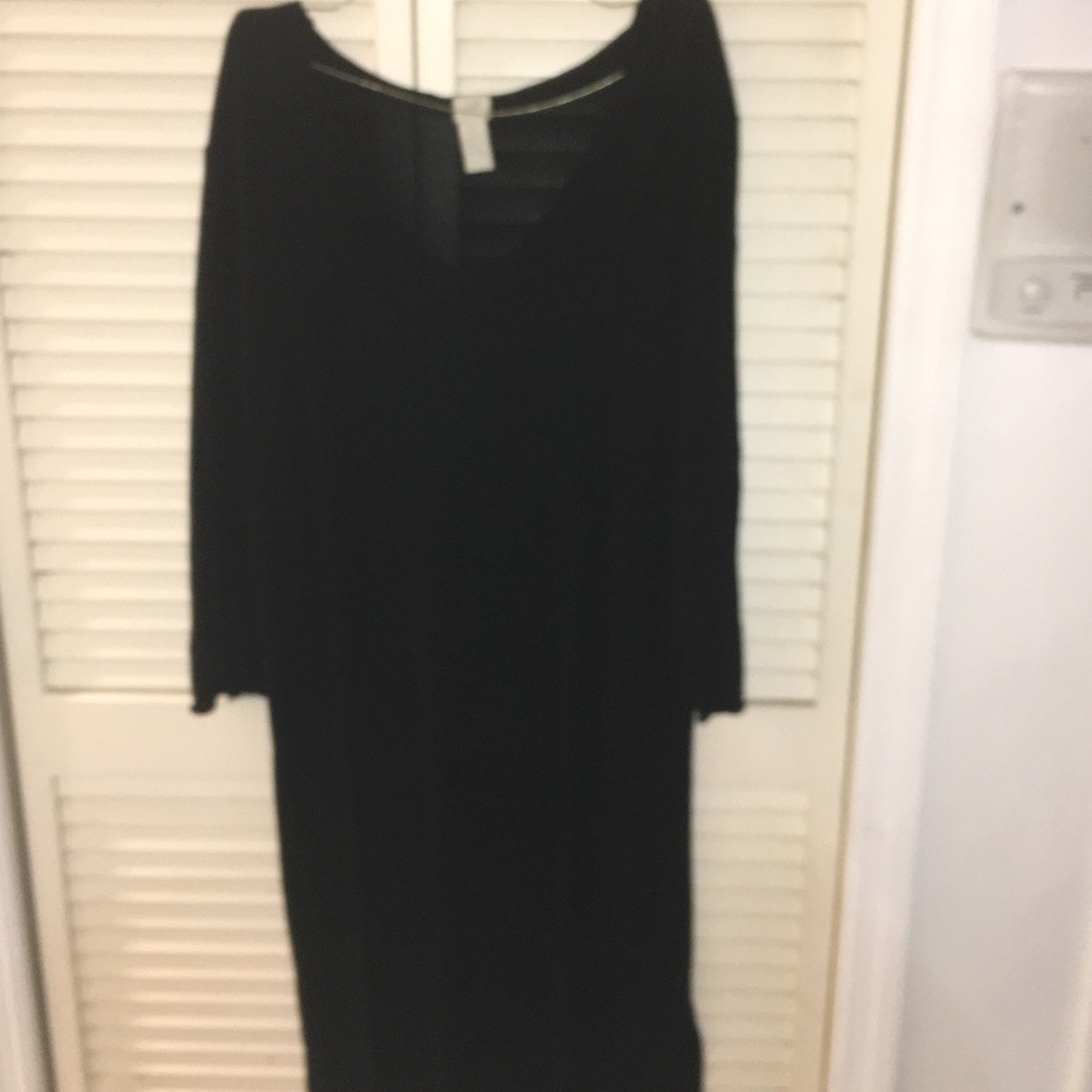 J JILL V NECK DRESS BASIC BLACK