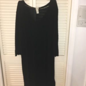 J JILL V NECK DRESS BASIC BLACK