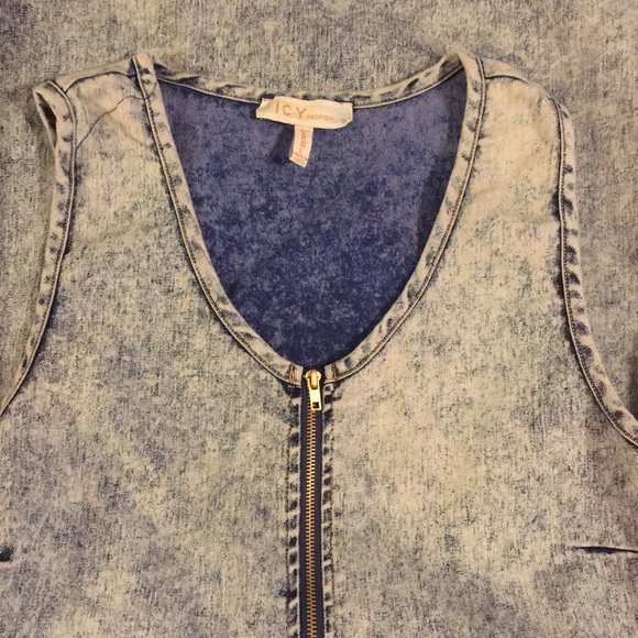 4 for $30💙ICY FASHION💙 Stone-washed Denim Dress - Picture 4 of 7