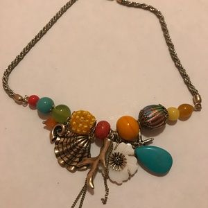 Beautiful beach themed necklace and earring