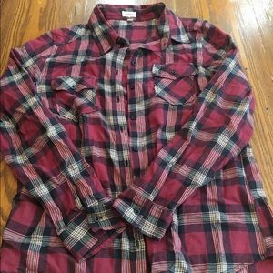 Burgundy Flannel Shirt