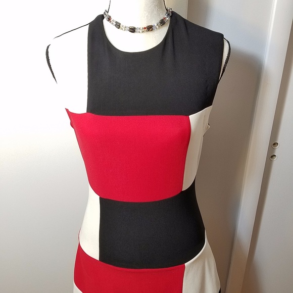 La Belle Fashions Inc. Dresses & Skirts - Host Pick! La Belle Red Black & White Midi Dress