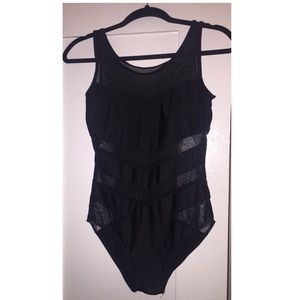 Mesh one piece swimsuit