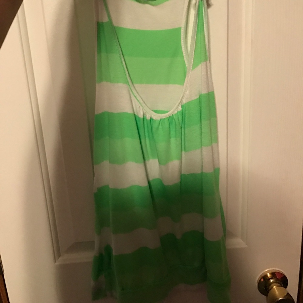 Striped green and white tank from deb