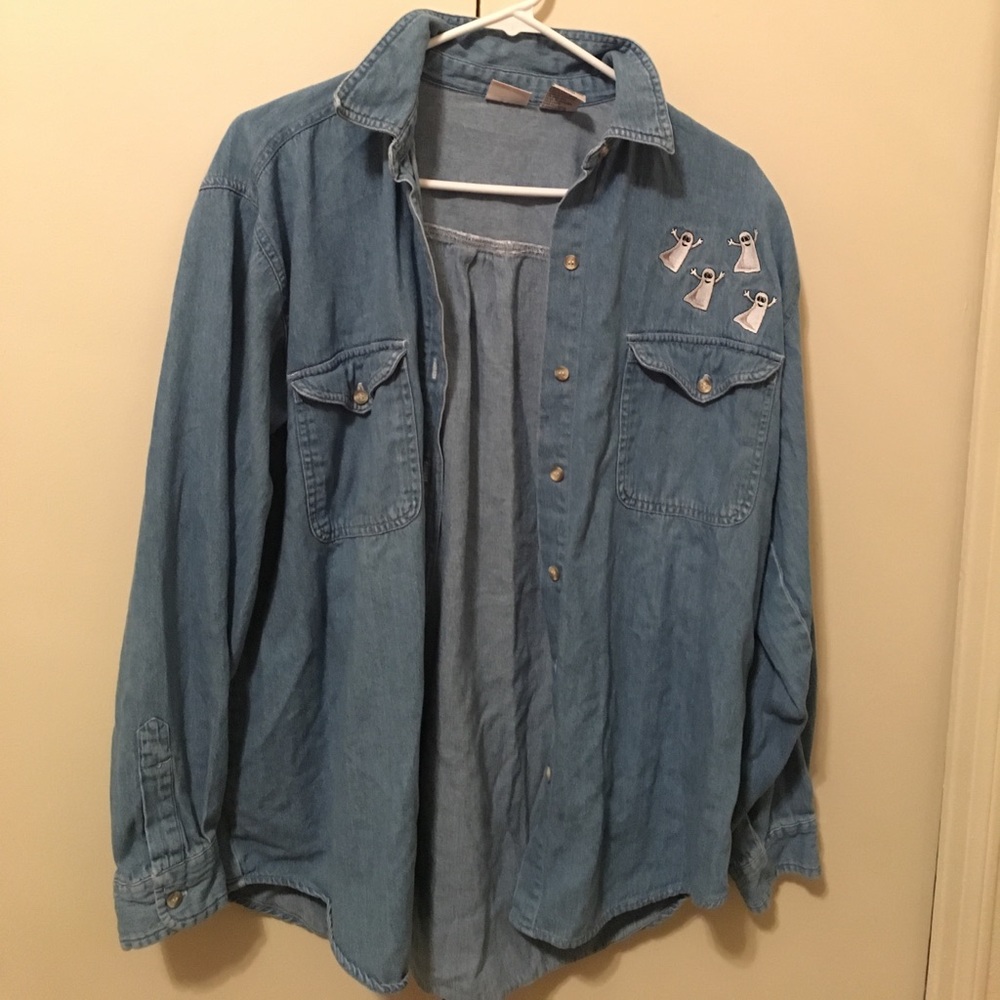 Blue Chambray Jean Button Up Shirt