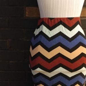 Bodycon Midi Chevron Charlotte Russe skirt