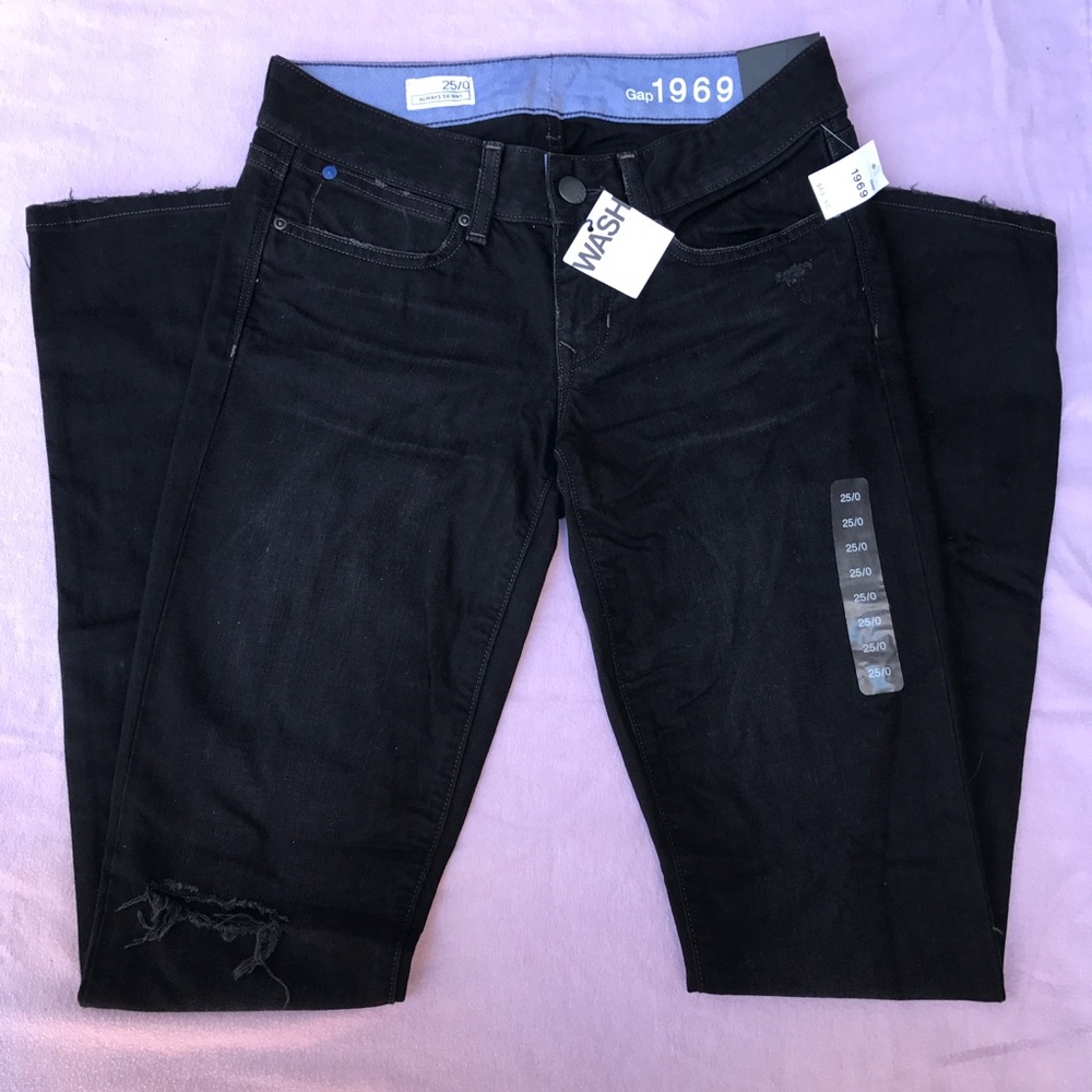 Gap 1969 Always Skinny Black Jeans