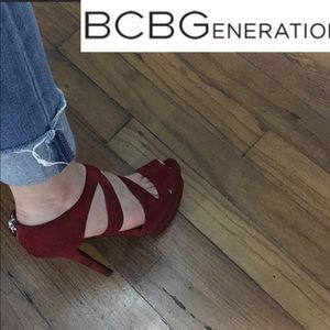 BCBG Red High Hells, size 35.5