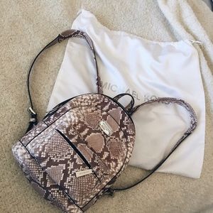 Michael Kors Python Mini Backpack