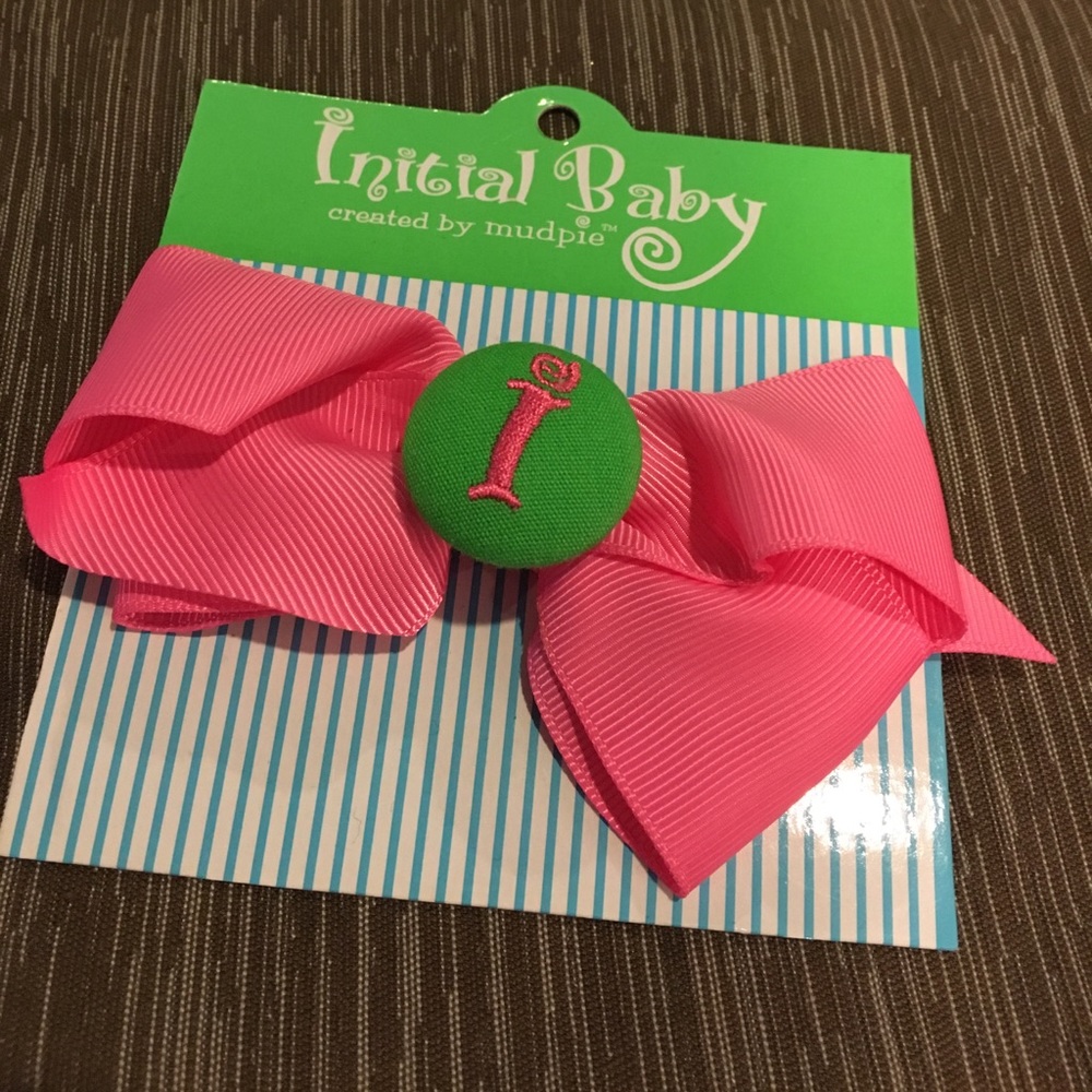 Mudpie Initial Baby Bow