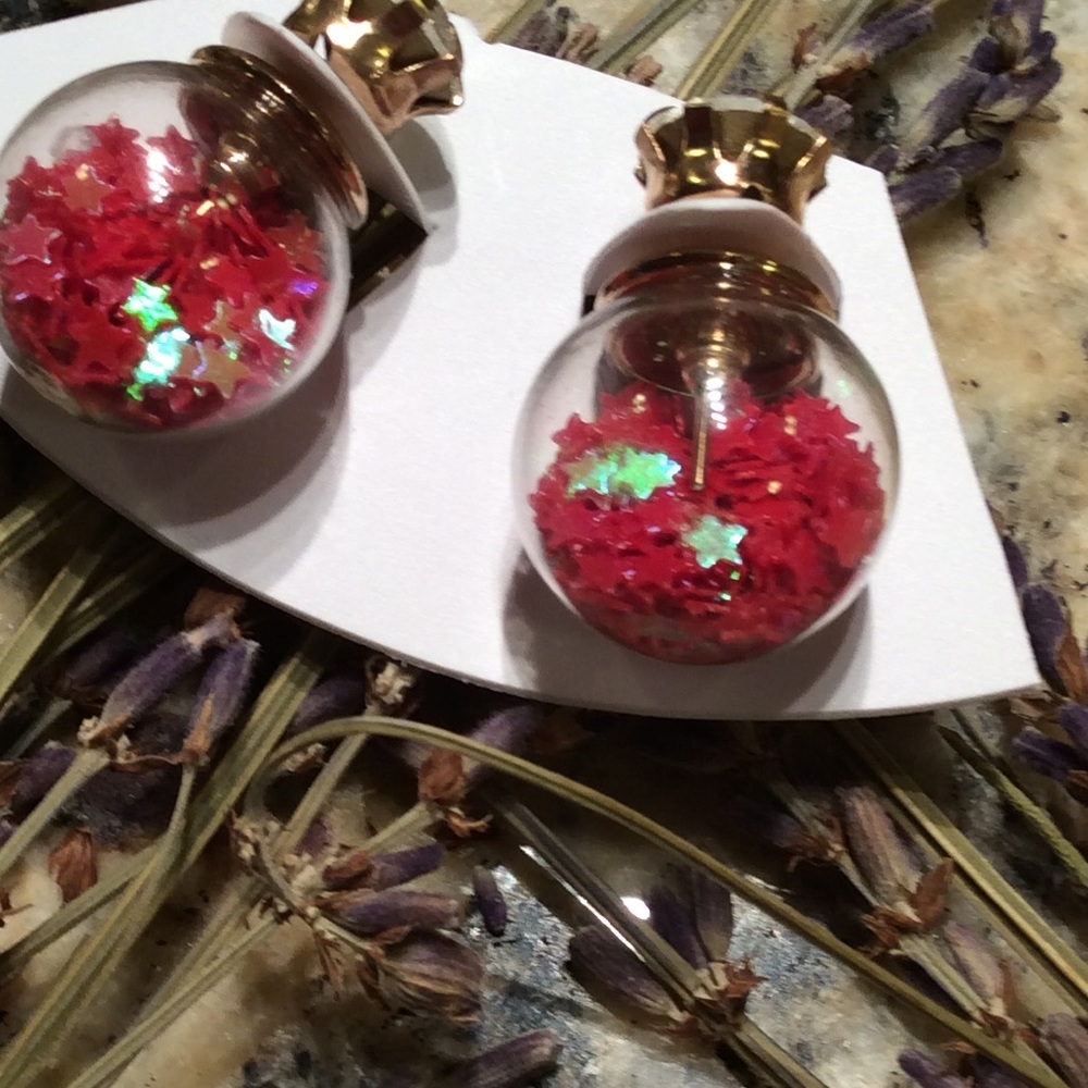 🌺Crystal & star clear front-back earrings