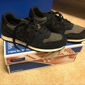 New with box 696 New Balance. Black and gold