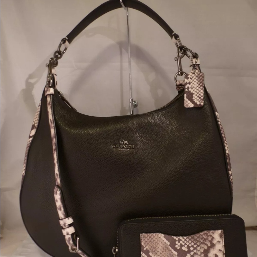 NWOT Coach Harley Hobo Snakeskin