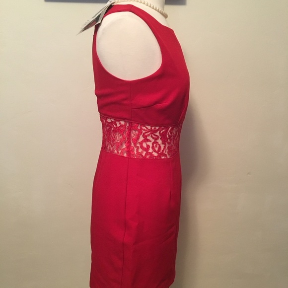 ❤️HP❤️NEW Red Lace MINI Prom/EveningDress - Picture 4 of 8
