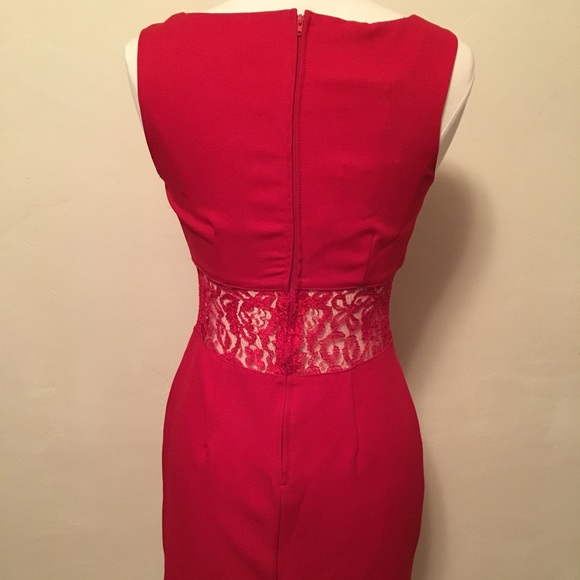 ❤️HP❤️NEW Red Lace MINI Prom/EveningDress - Picture 5 of 8