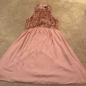 Blush/sequined semi-formal dress