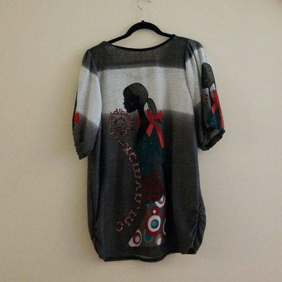 Special design long top with Rhine stone - Picture 2 of 3