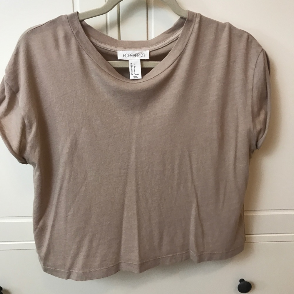 Tan forever 21 crop top