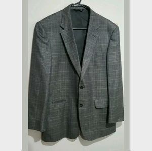 Mens Gray black  plaid JOS A BANK jacket